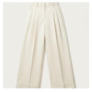 Banana Republic High Rise Pleated Drapey Wide Leg Trousers Size 0